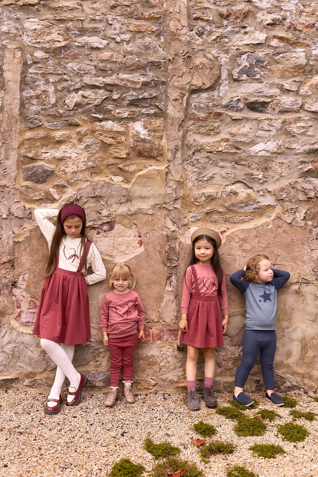 Ensemble 2 pièces fille – Rose – Cœur et Étoile