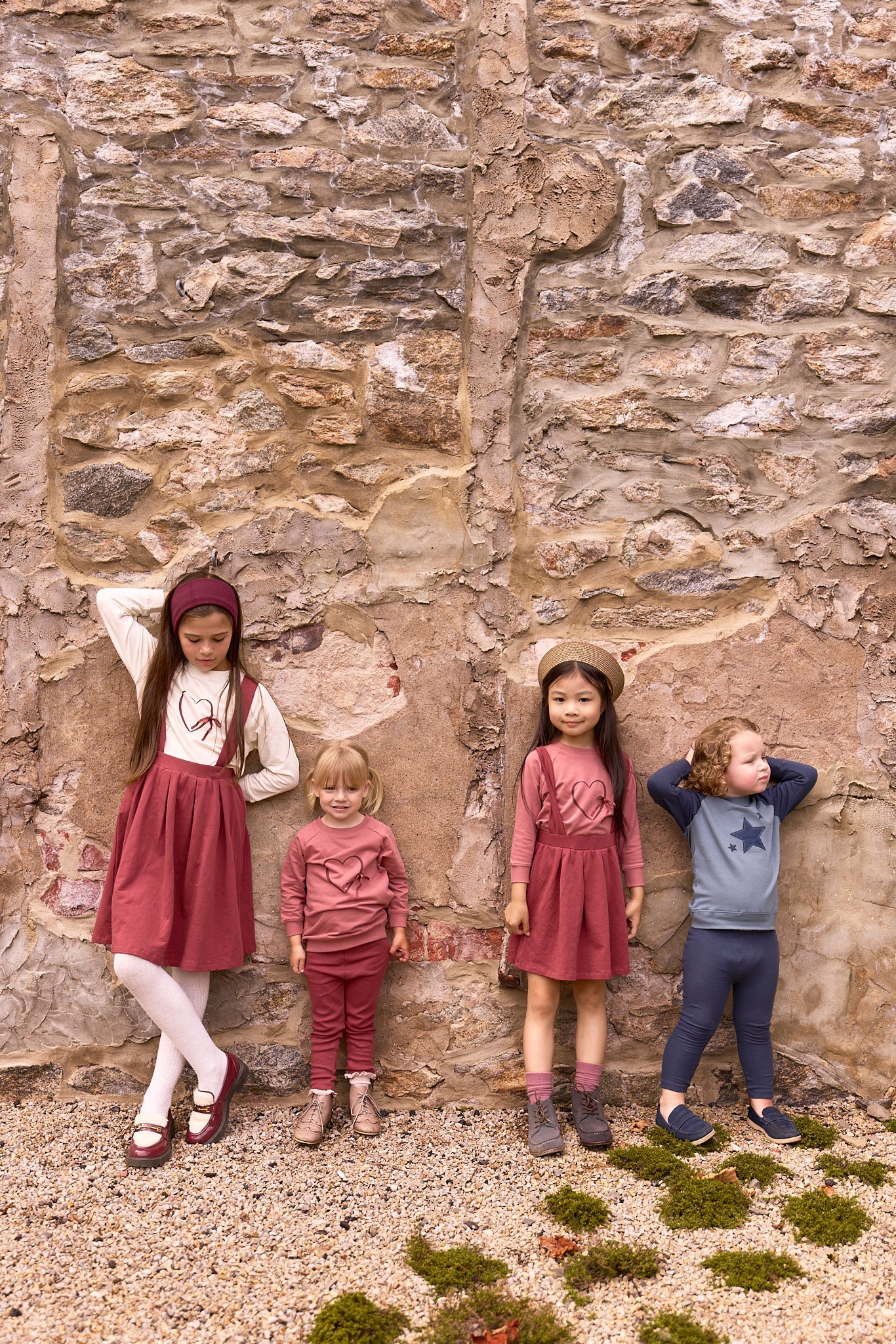 Ensemble 2 pièces fille – Rose – Cœur et Étoile