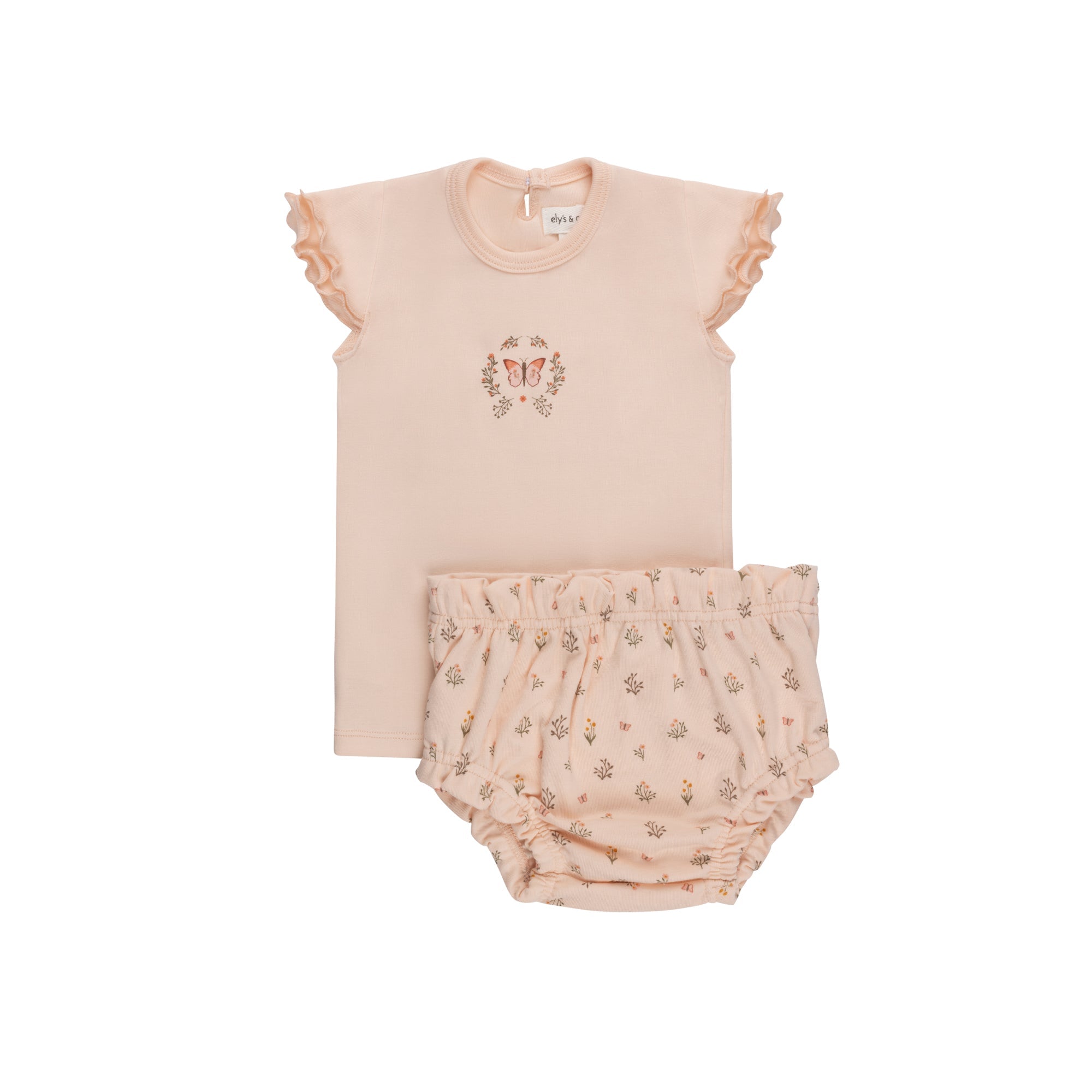 Ensemble 2 pièces imprimé floral jardin – Filles