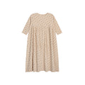 Robe Fille Manches 3/4 - Rose - Grille Florale