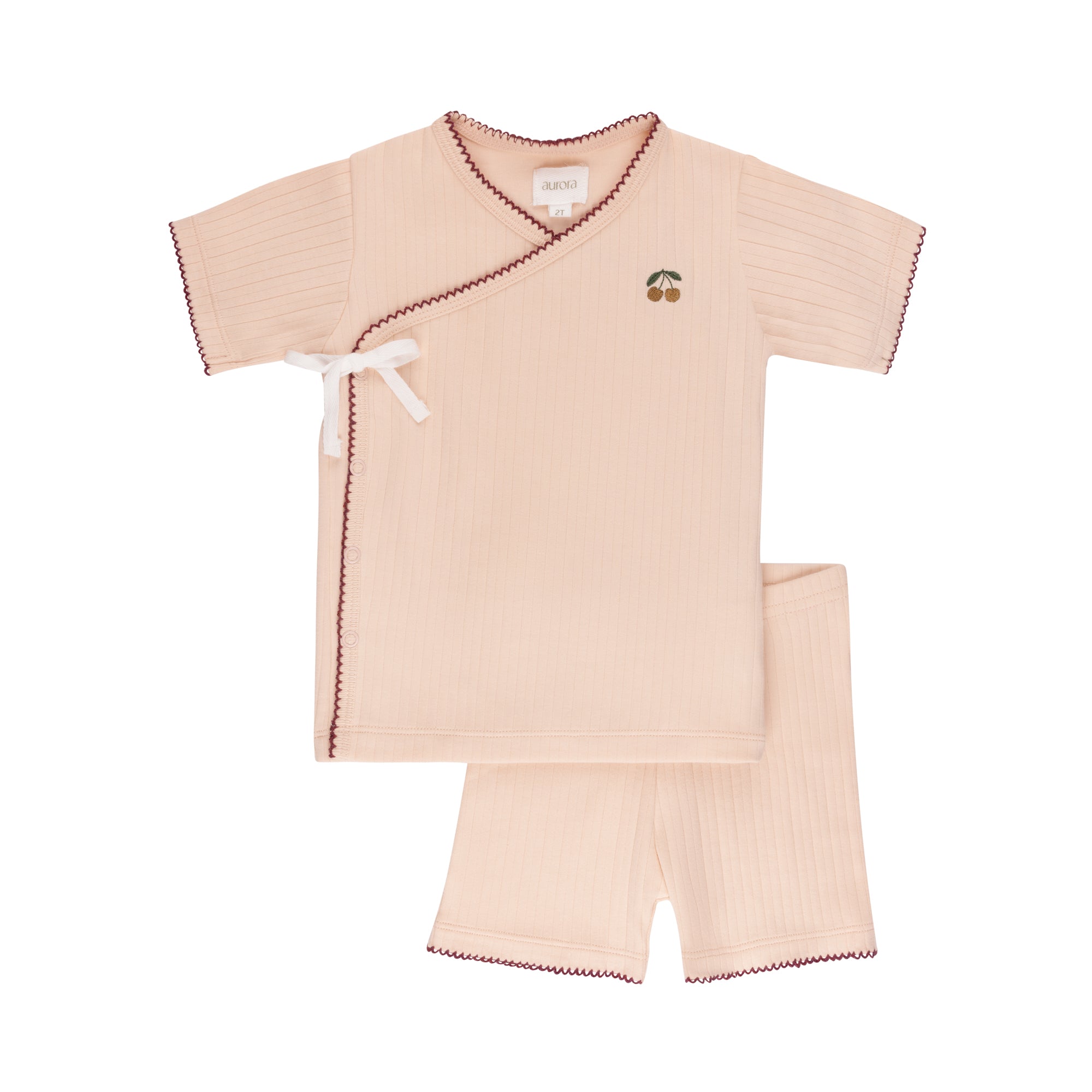 Ensemble de salon brodé cerise