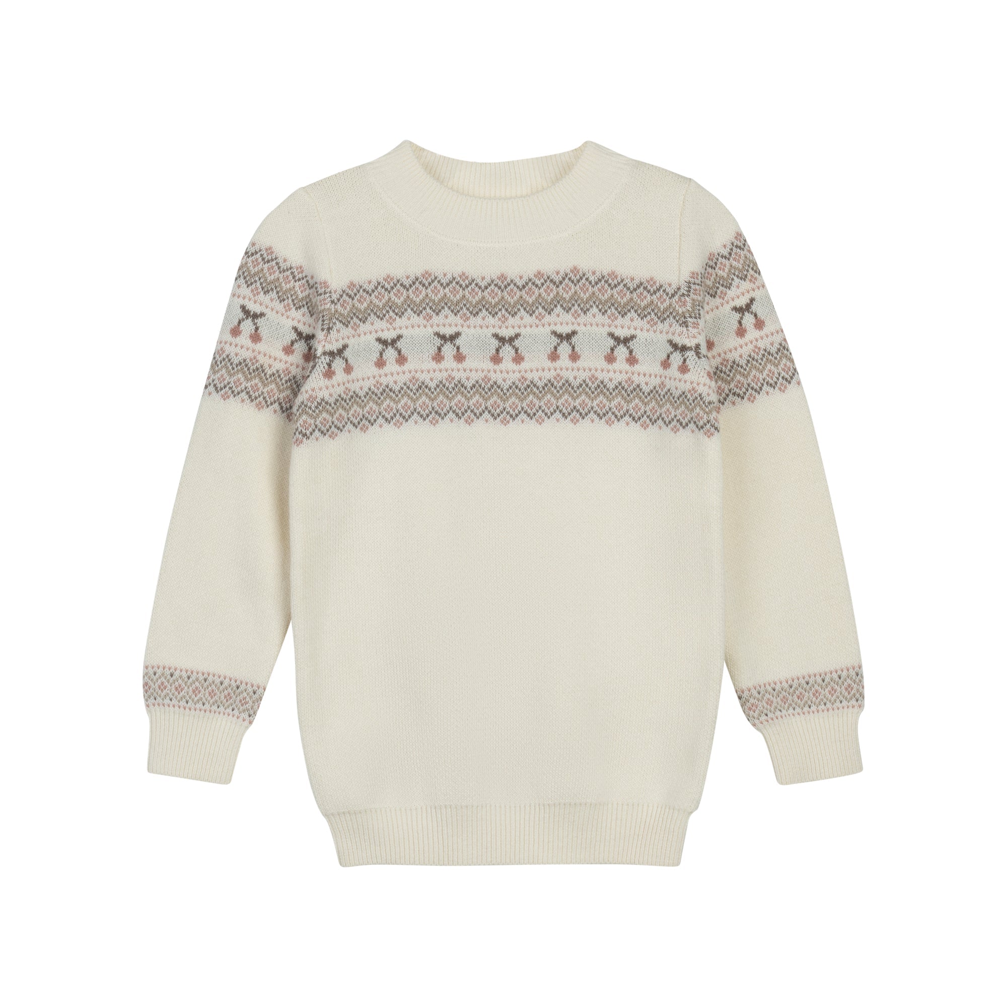 Pull-over pour fille – Ivoire mauve
