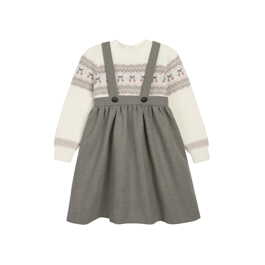Pull-over pour fille – Ivoire mauve