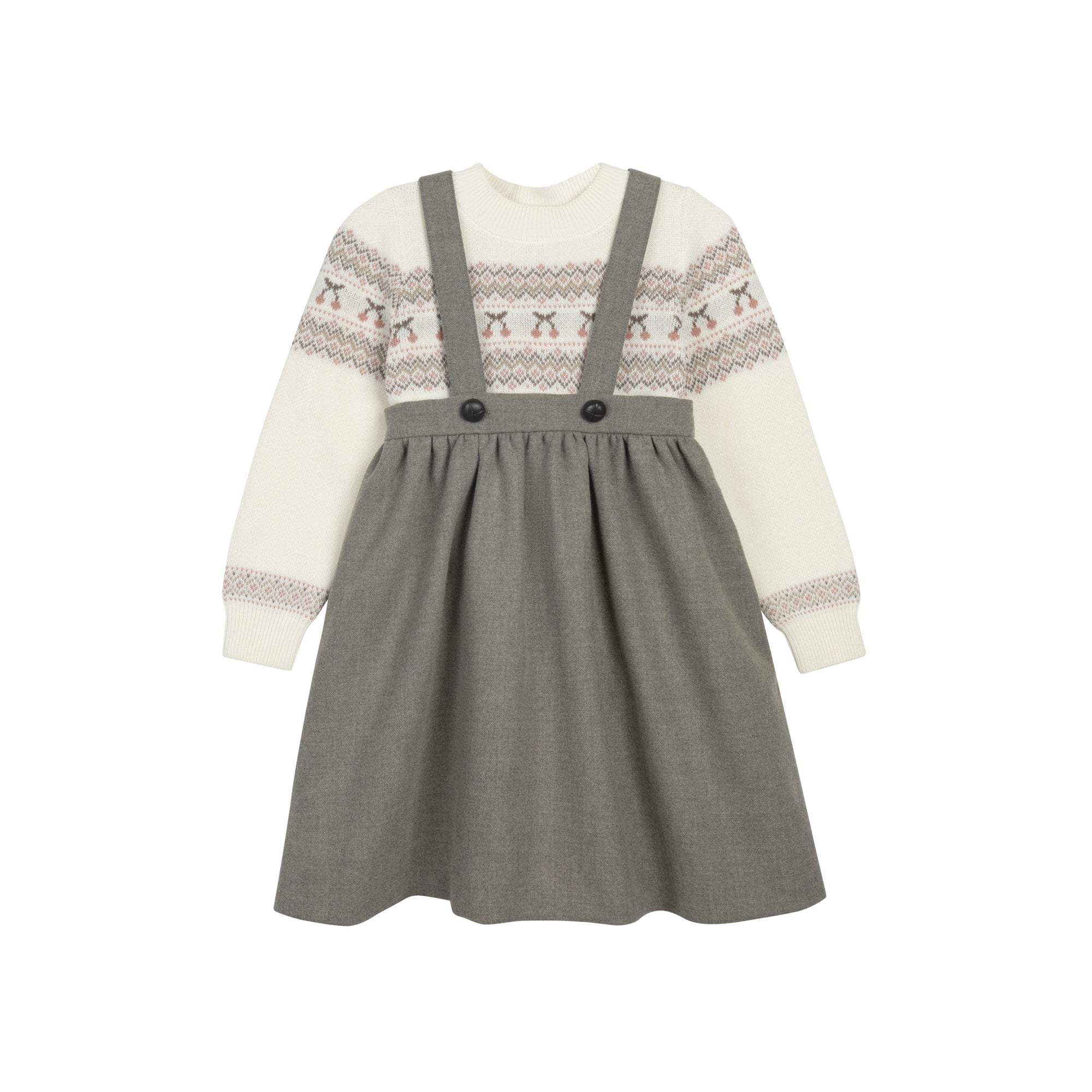Pull-over pour fille – Ivoire mauve