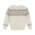 Cardigan fille – Ivoire Mauve