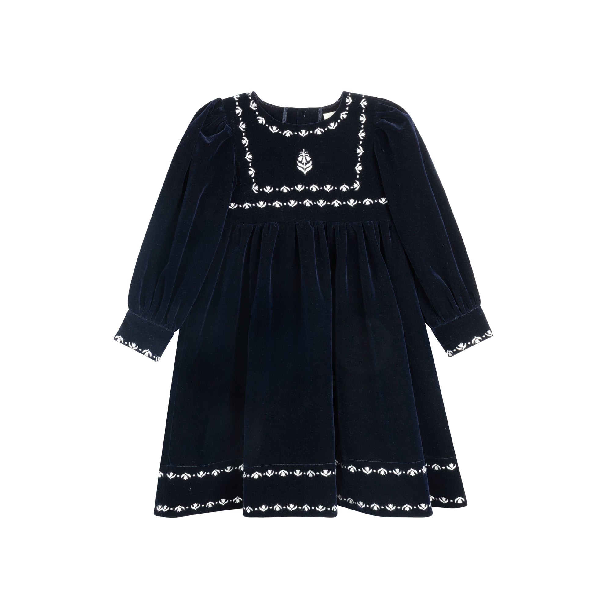 Robe Fille – Marine – Bordure Brodé