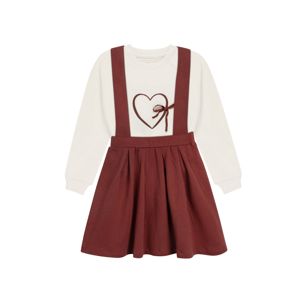 Pull fille – Rose – Cœur et étoile