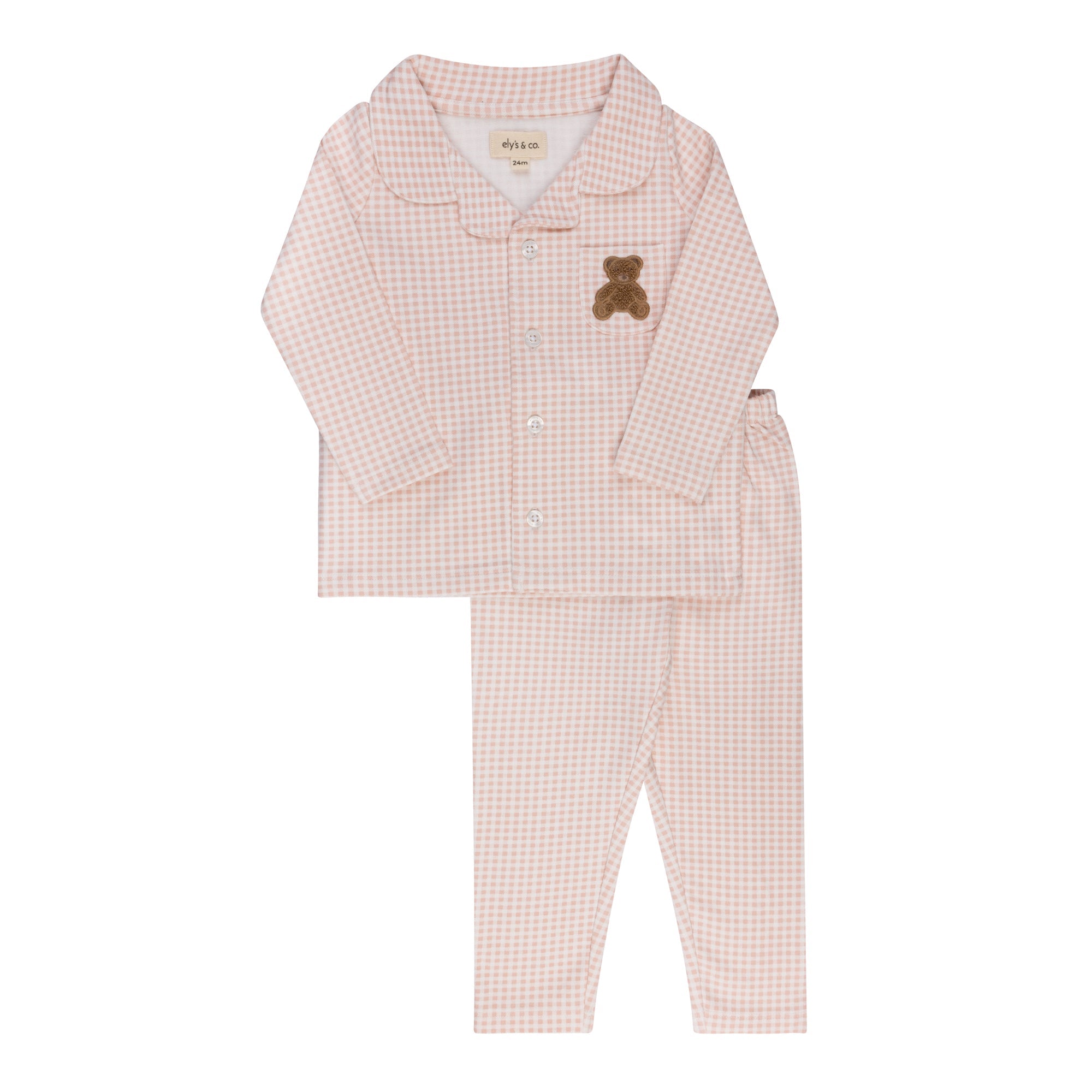 Pyjama Fille – Rose – Peluche Vichy