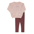 Ensemble 2 pièces pour filles – Rose – Motif oiseau