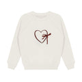 Sweat-shirt Fille – Ivoire/Bourgogne – Cœur & Étoile