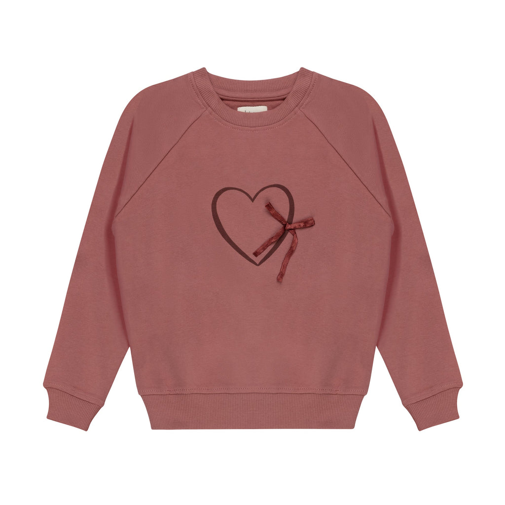 Sweat-shirt Fille – Rose – Cœur et Étoile