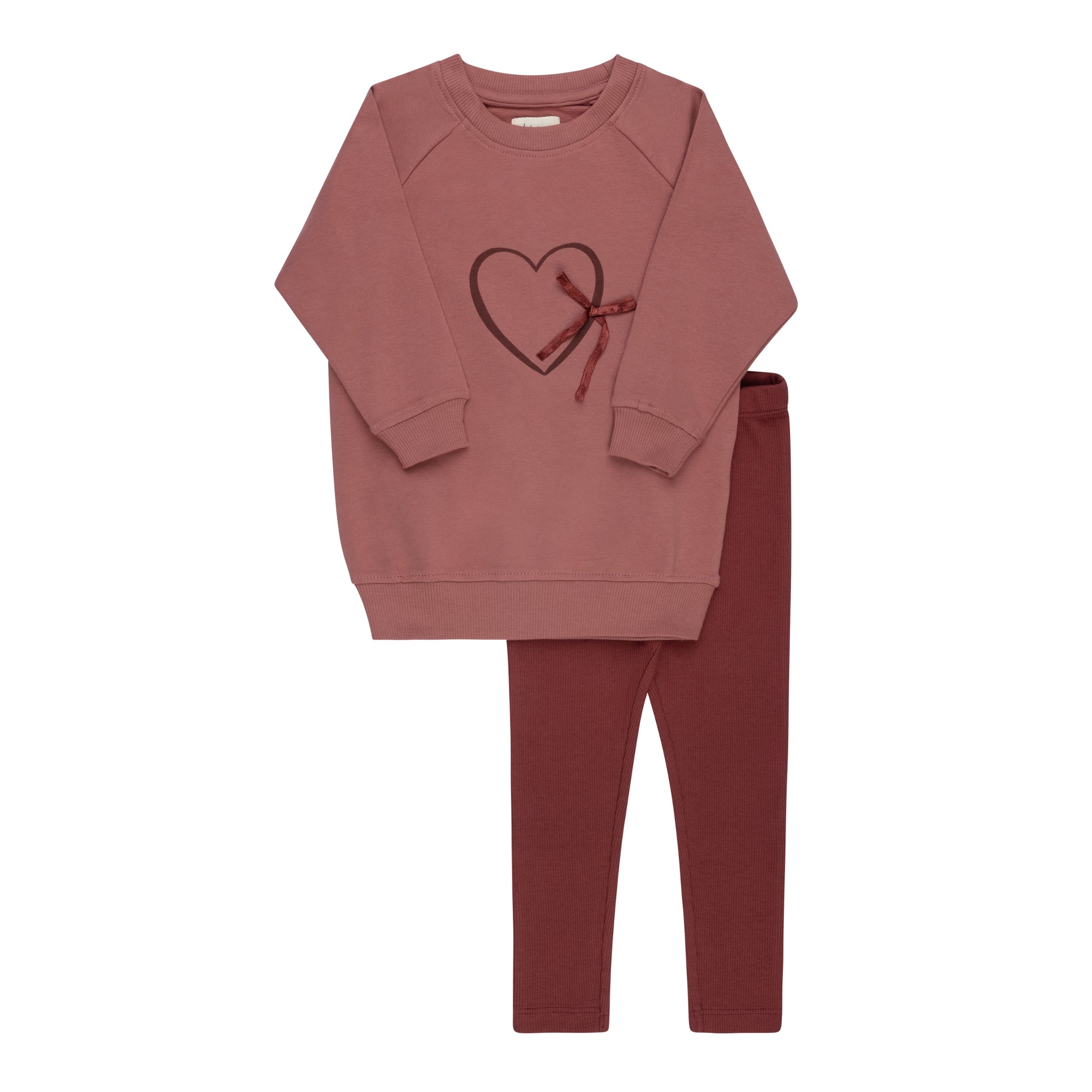 Ensemble 2 pièces fille – Rose – Cœur et Étoile