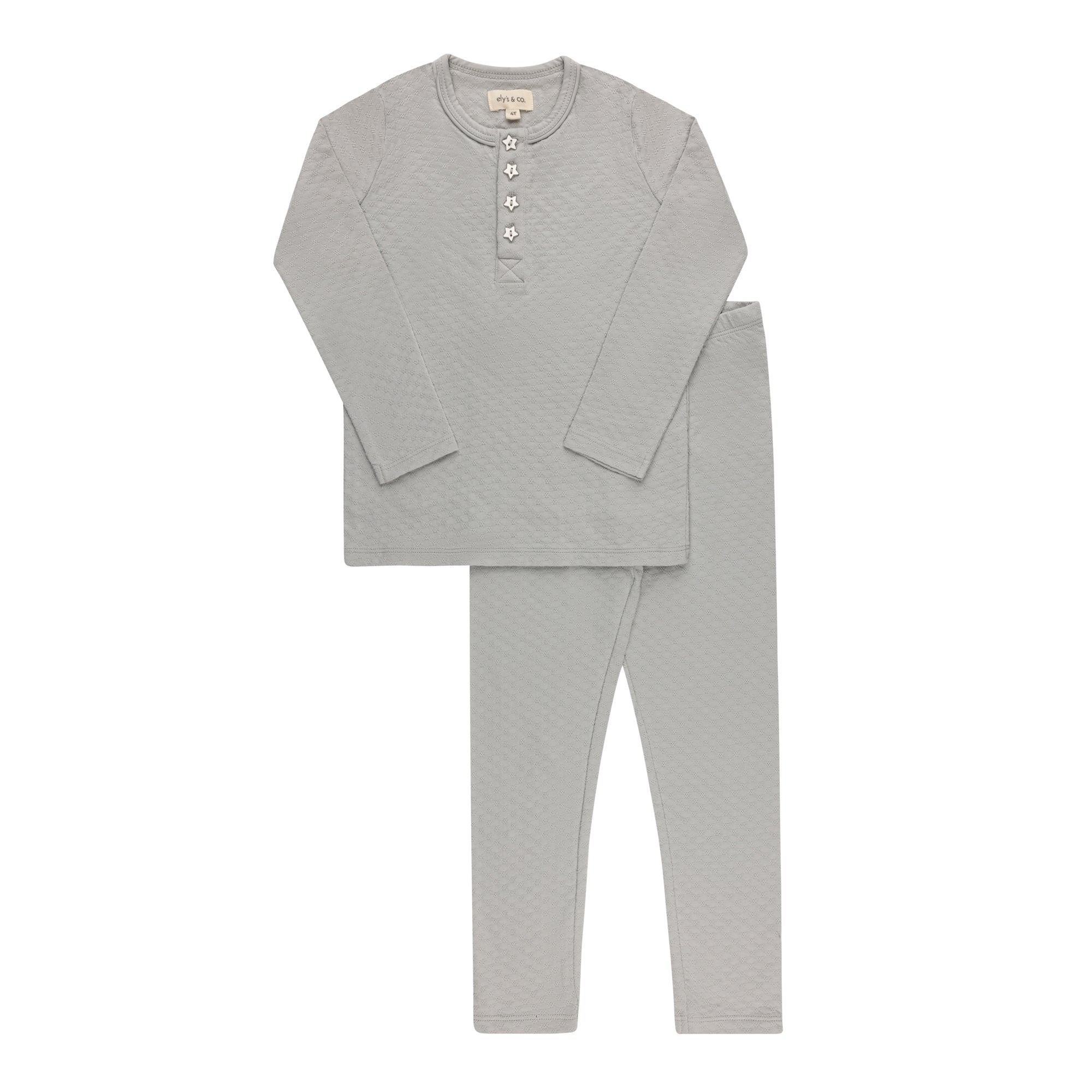 Ensemble de détente en maille ajourée avec boutons Cœur et Étoile