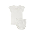 Haut et Bloomer en Coton Larges Côtes Bouton de Rose