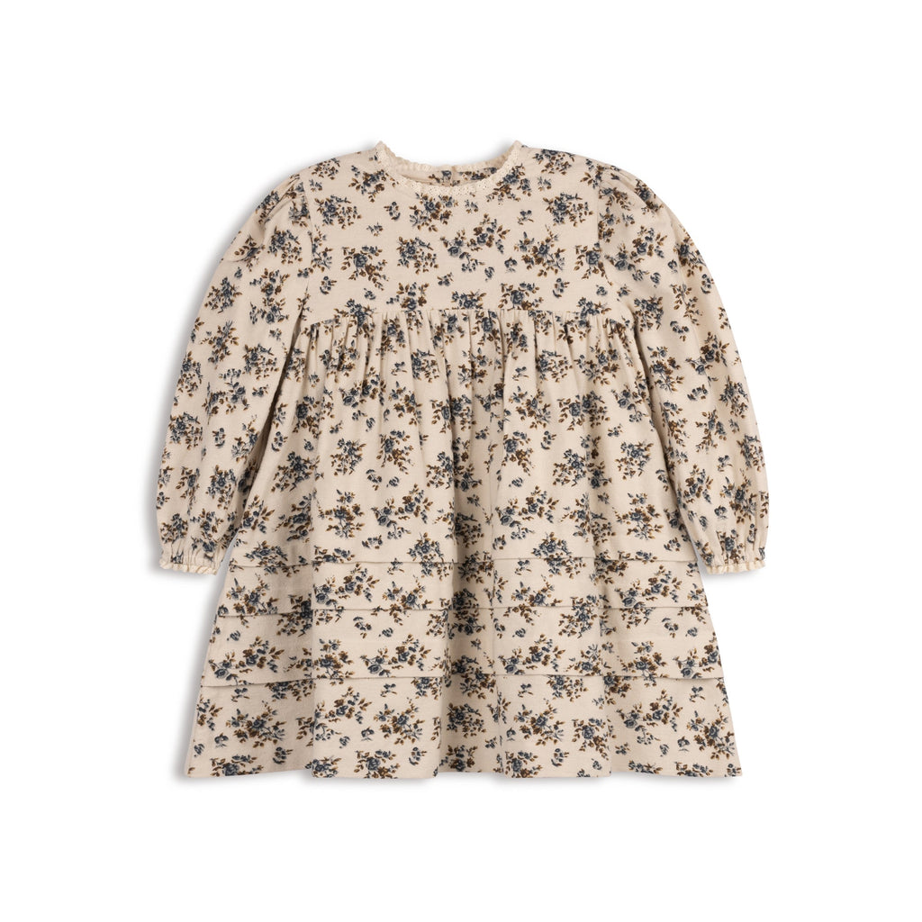 Robe Florale Brossée – Ivoire