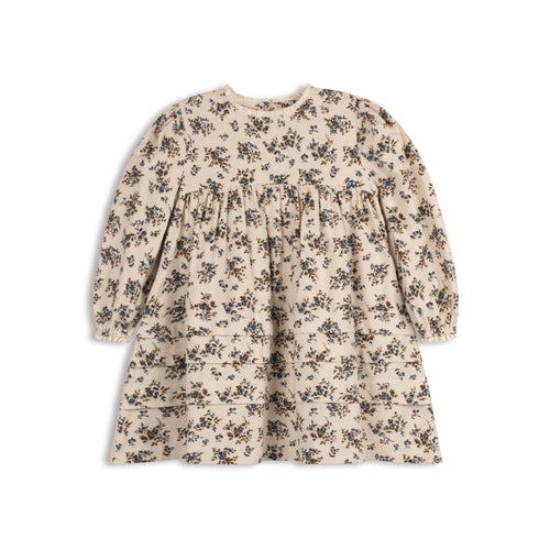 Robe Florale Brossée – Ivoire