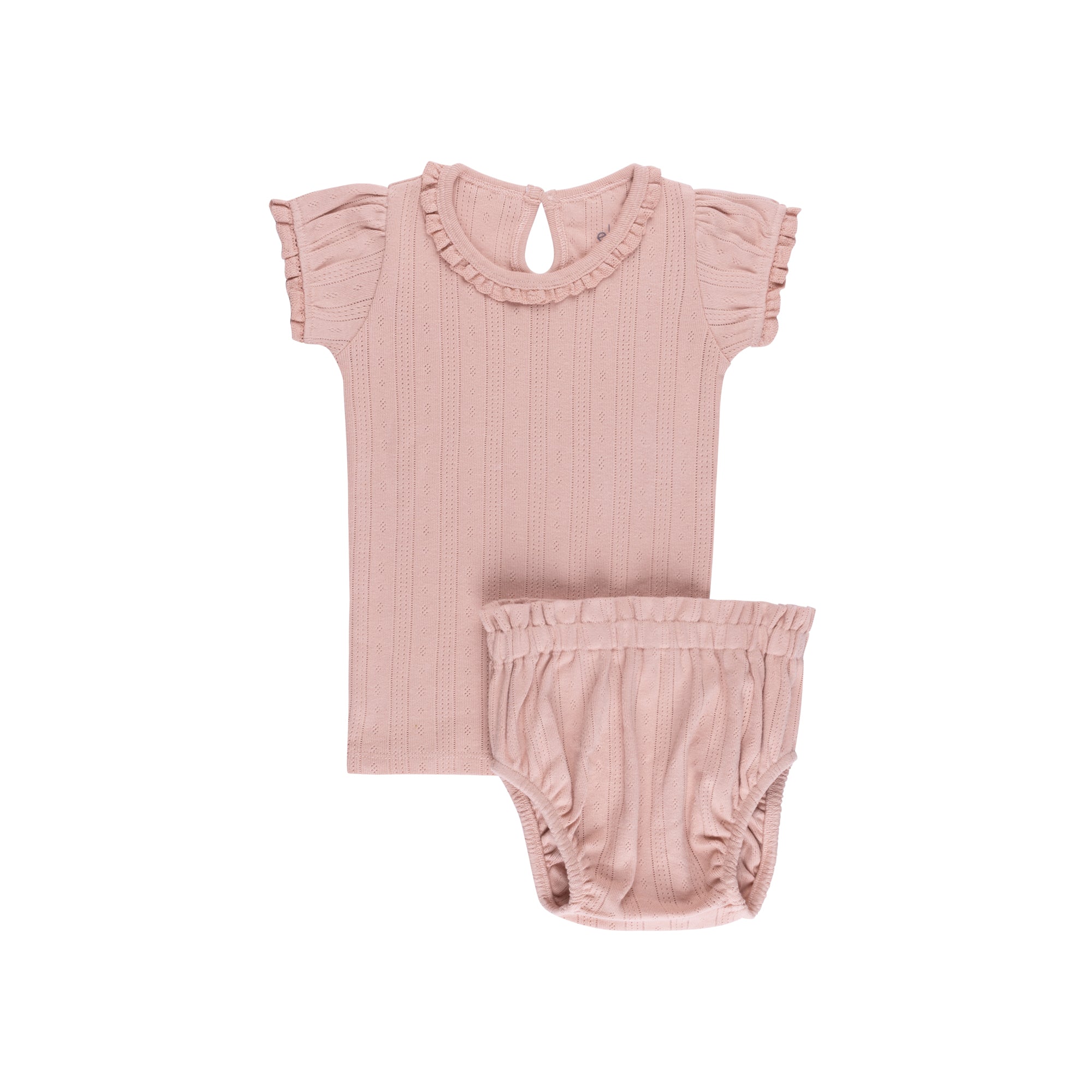 Haut en maille ajourée et bloomer
