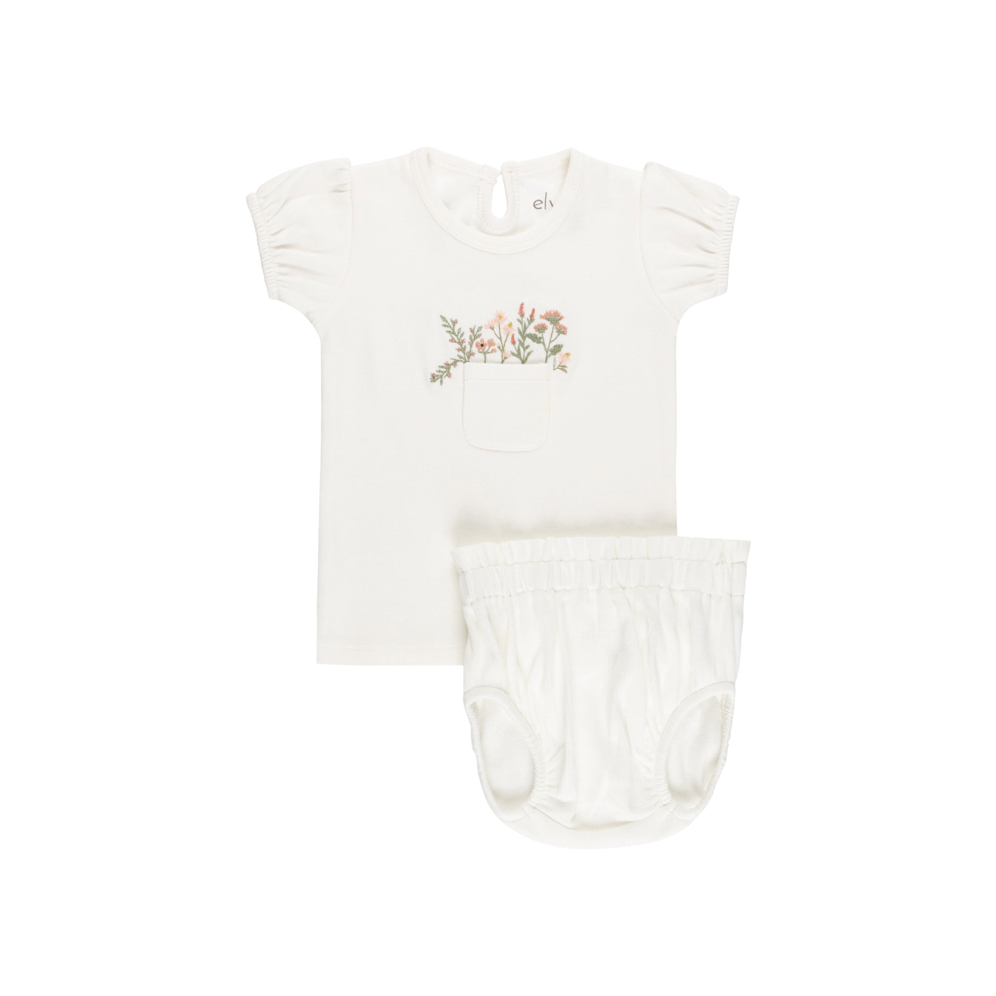 Ensemble Haut et Bloomer en Coton à Imprimé Floral