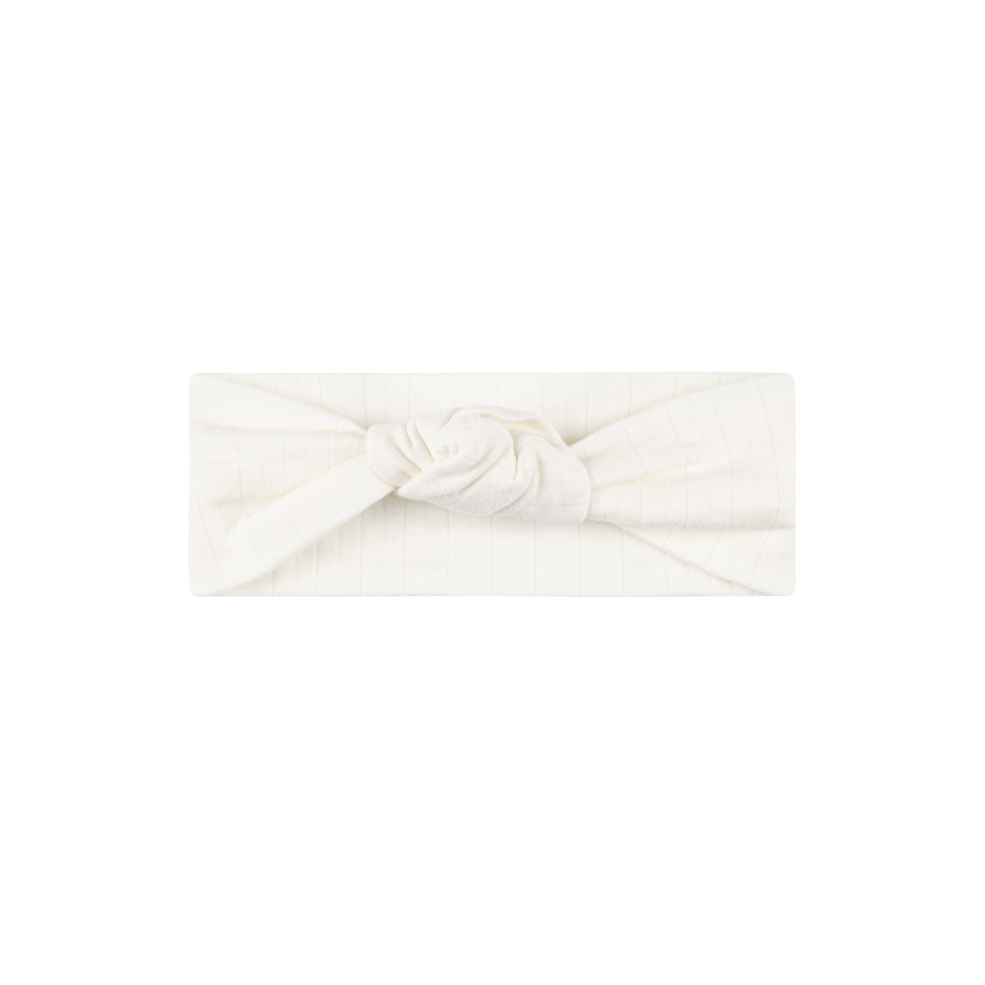 Bandeau côtelé en coton avec rosettes