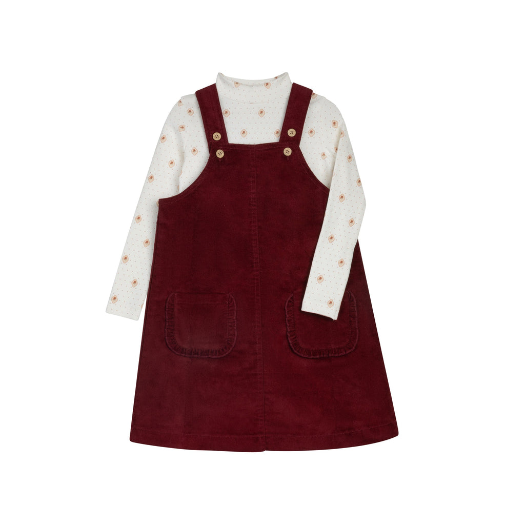 Pull Fille – Rose – À Pois Fleuris