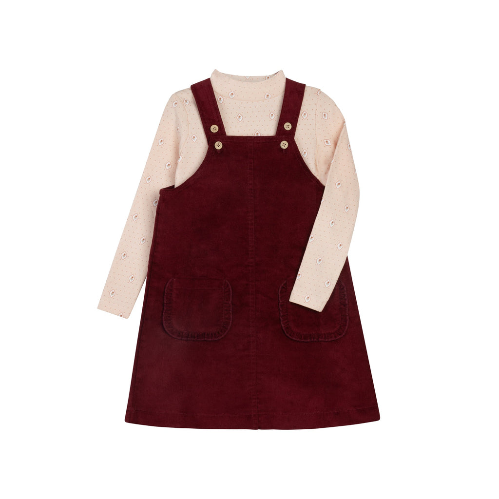 Pull Fille – Rose – À Pois Fleuris
