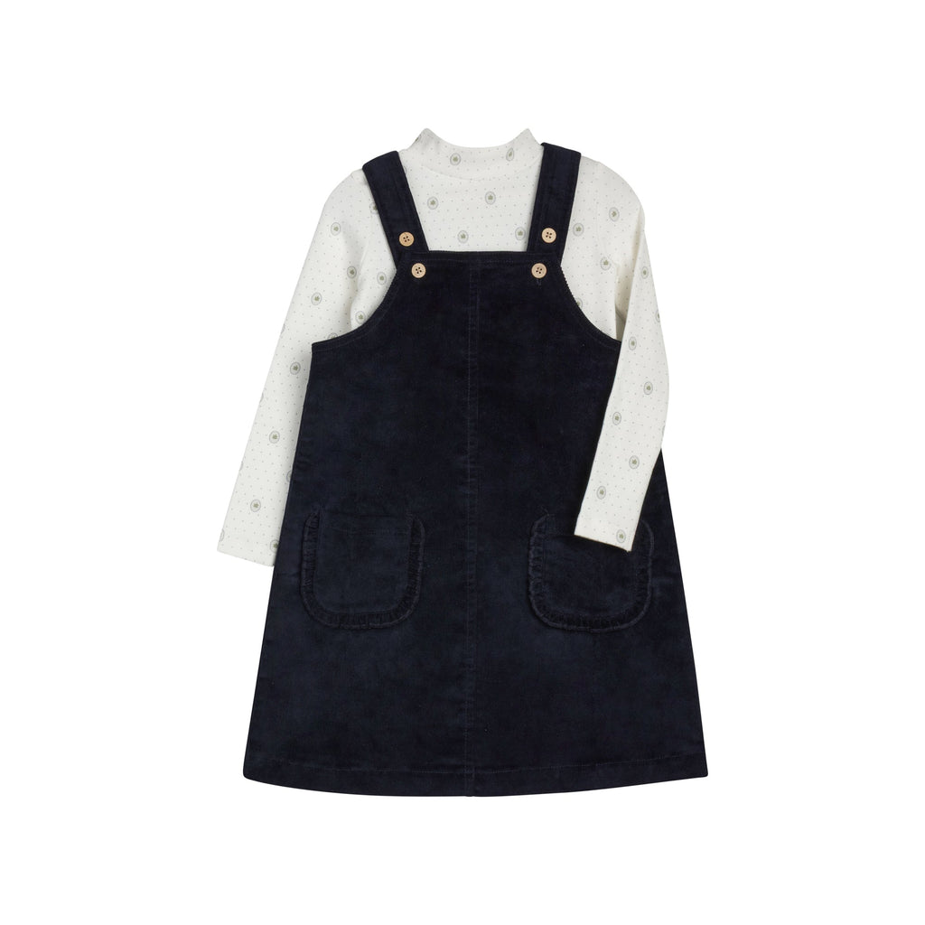 Pull fille – Bleu – Pois floraux