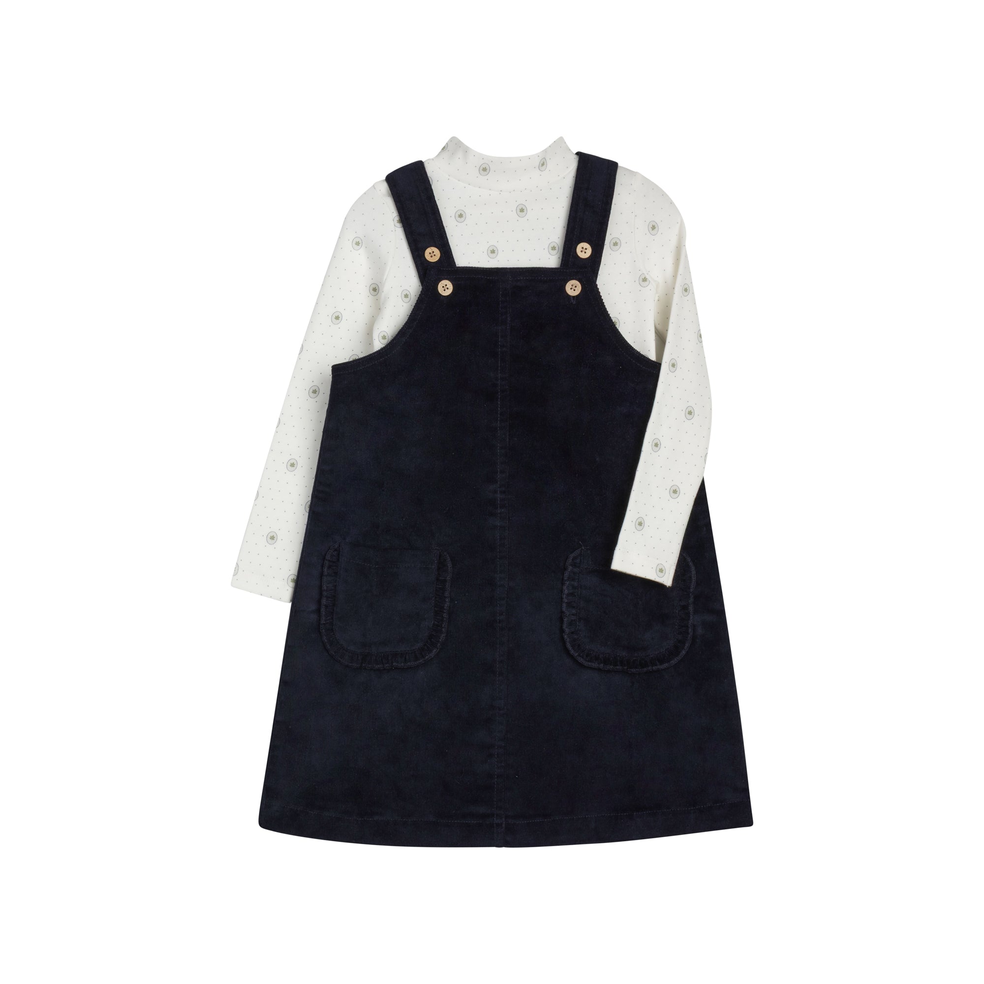 Pull fille – Bleu – Pois floraux