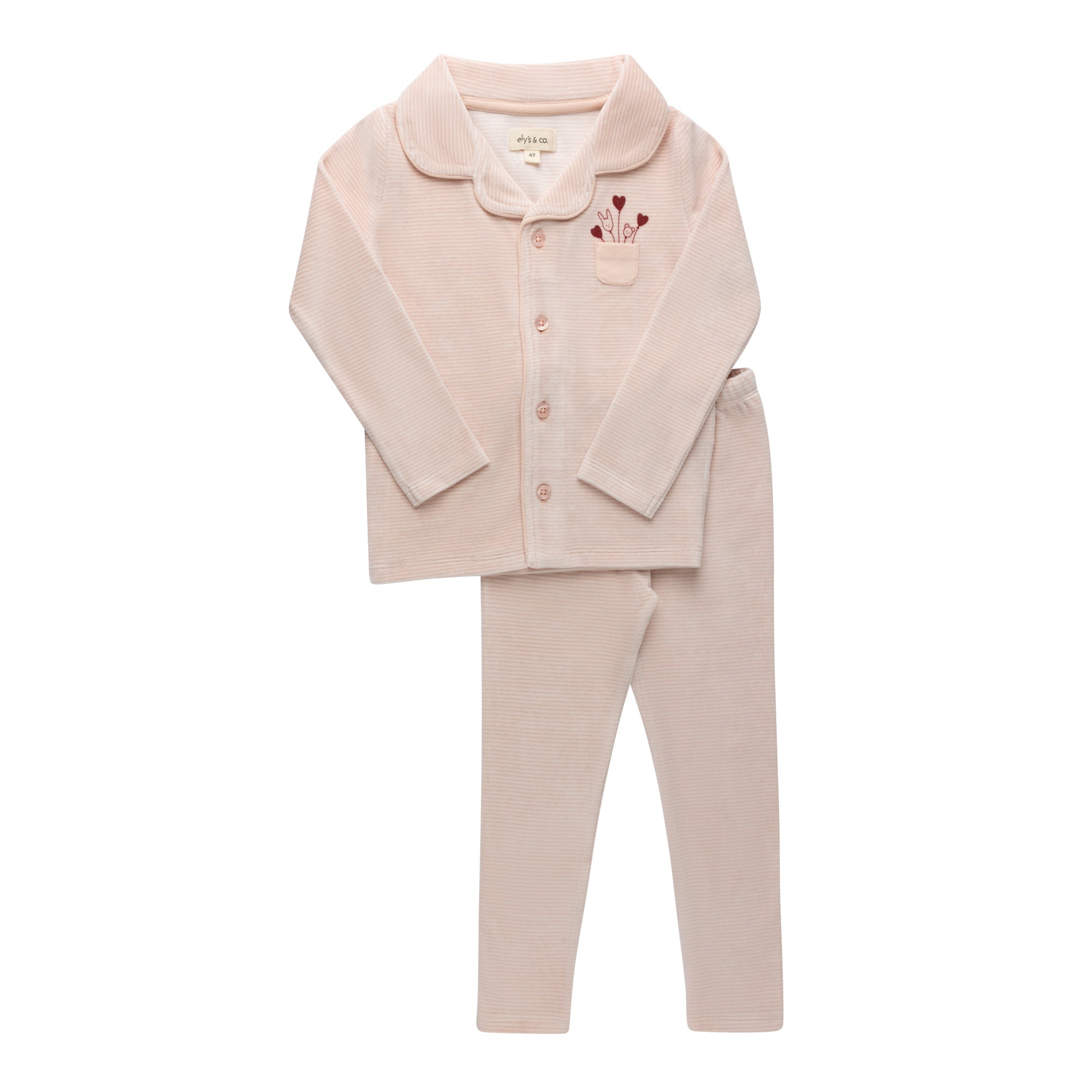 Pyjama Fille – Ivoire Rose – Rayé