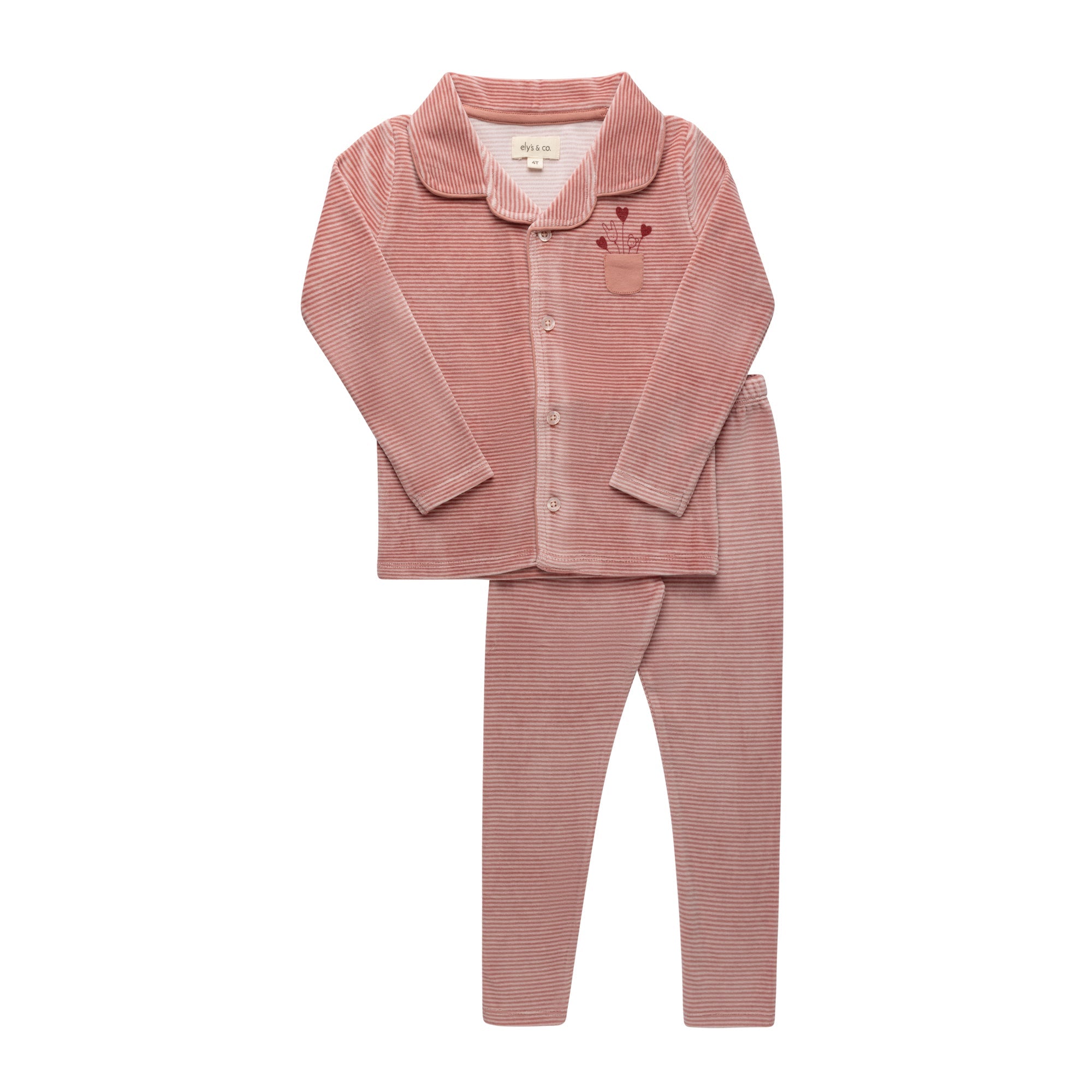 Pyjama Fille – Rose – Rayé