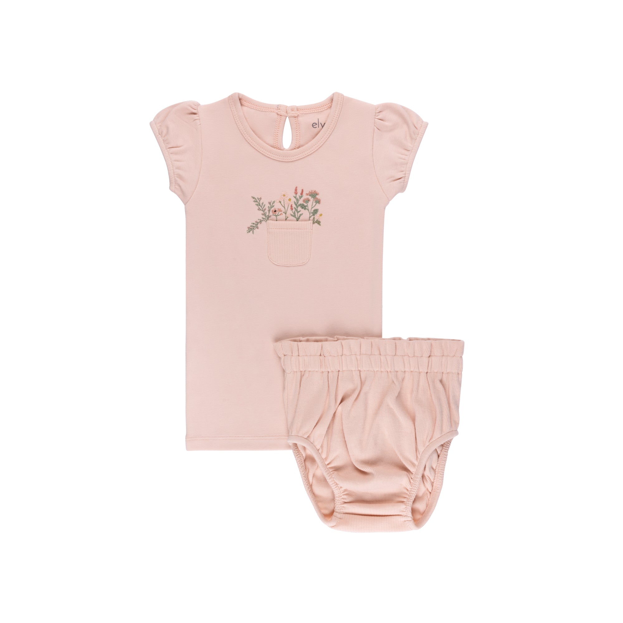 Ensemble Haut et Bloomer en Coton à Imprimé Floral