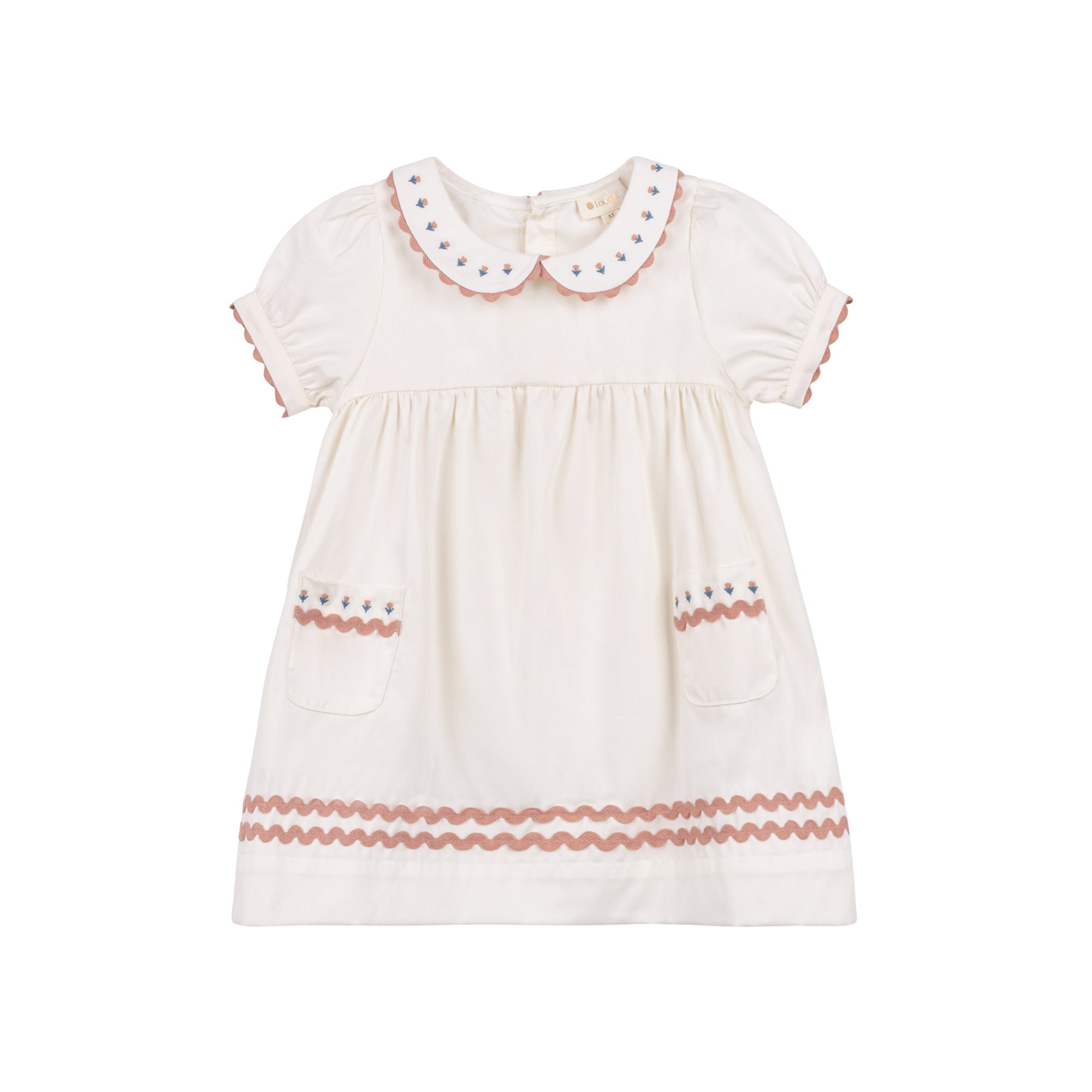 Robe à manches courtes à col tulipe
