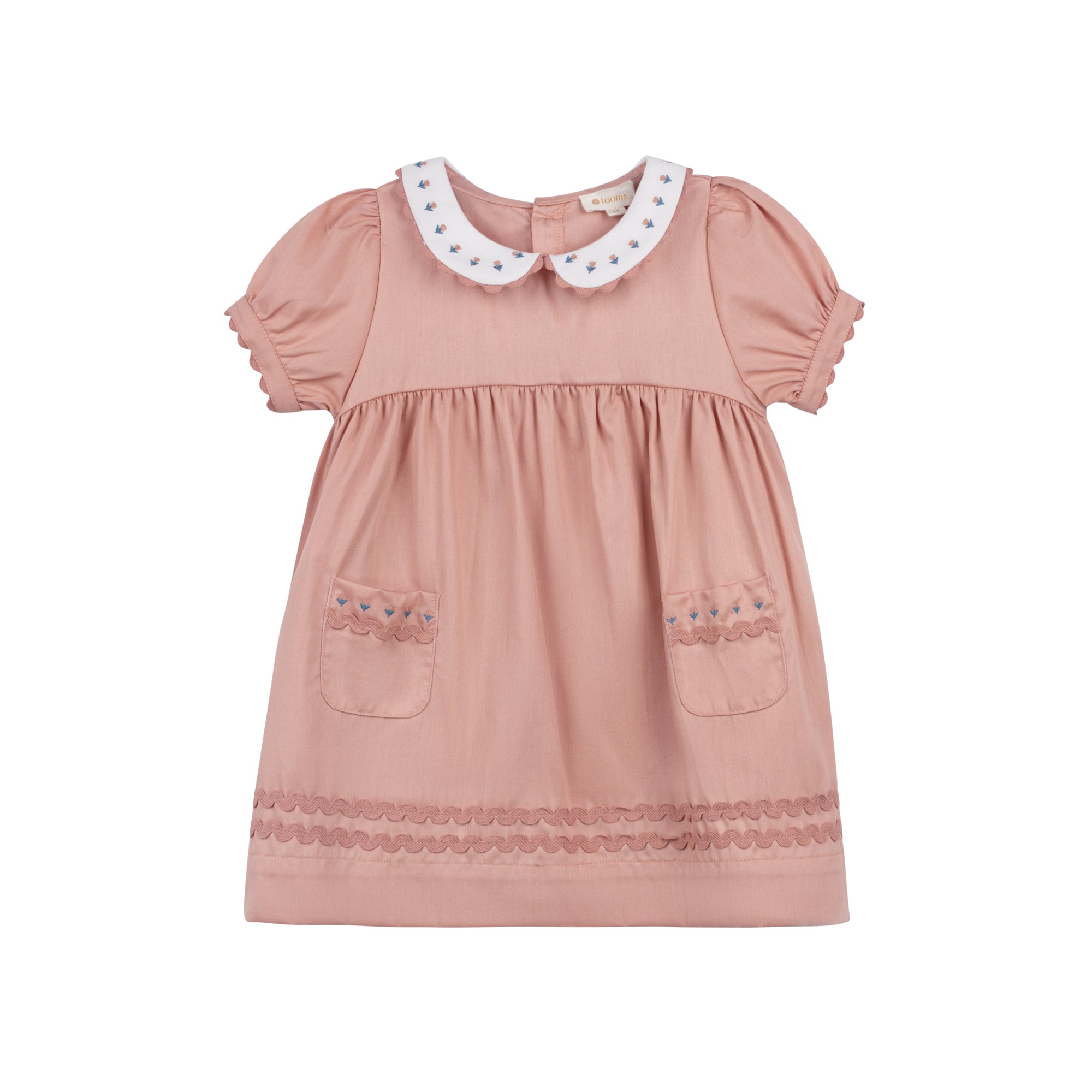 Robe à manches courtes à col tulipe