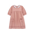 Robe à col tulipe et manches trois-quarts