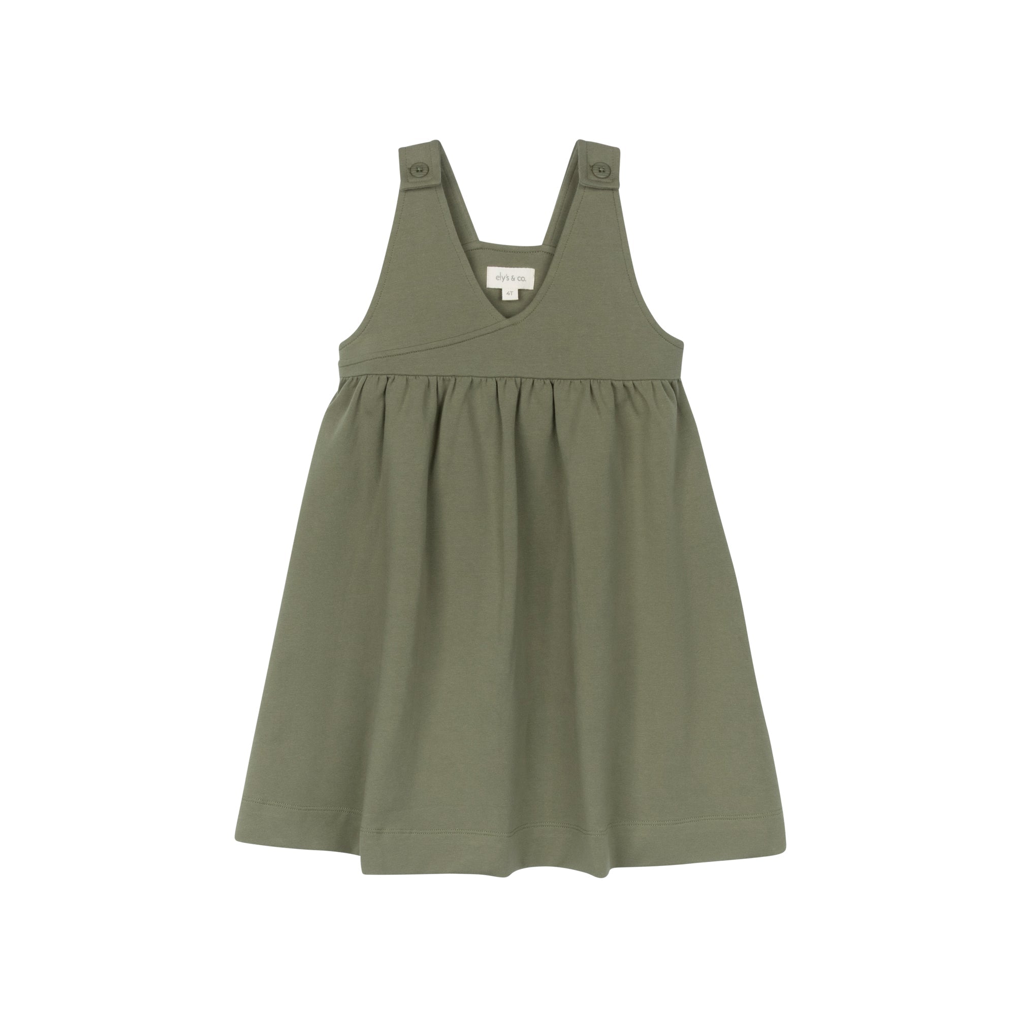 Salopette écossaise florale en coton – Beige