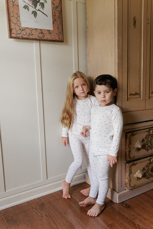 Ensemble Lounge en Coton Biologique motif Fleurs et Feuilles