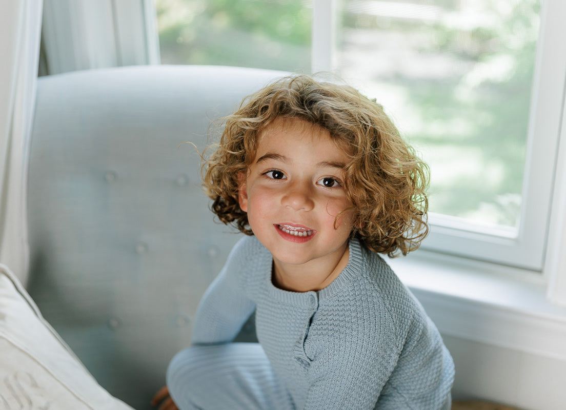 Ensemble tricoté pour tout-petit à motif mousse