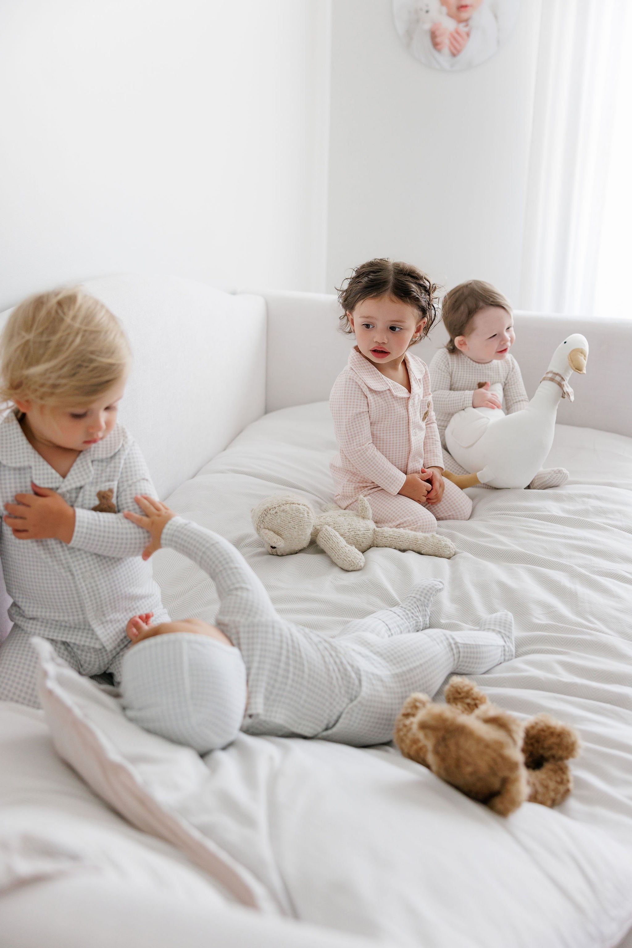 Pyjama Fille – Rose – Peluche Vichy