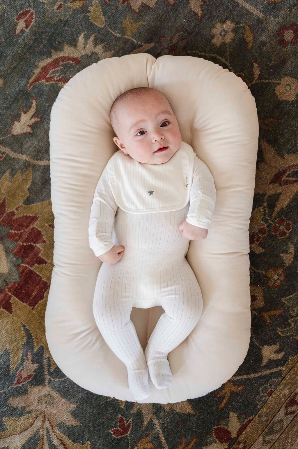 Coffret De Luxe Naissance en Coton Nervuré Rosebud