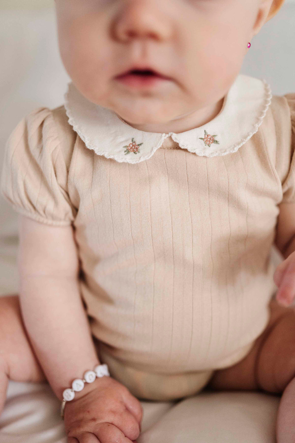 Haut et Bloomer en Coton Larges Côtes Bouton de Rose