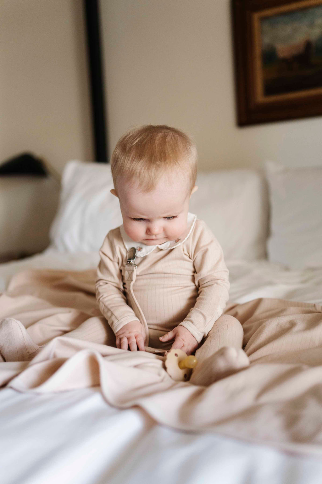 Coffret De Luxe Naissance en Coton Nervuré Rosebud