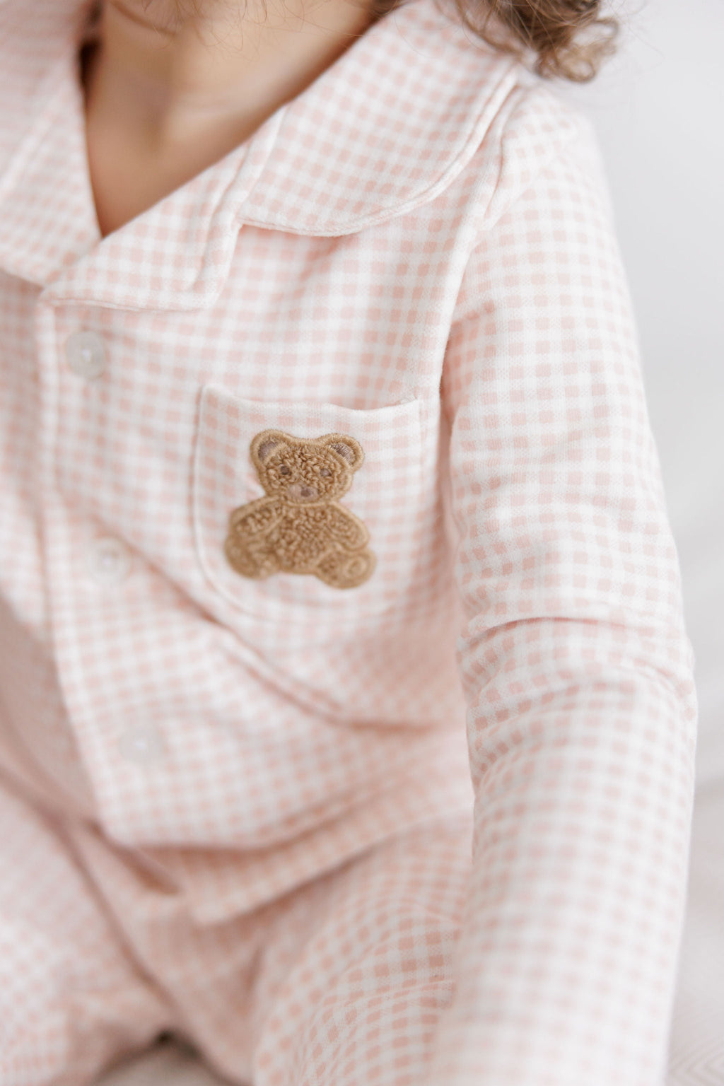 Pyjama Fille – Rose – Peluche Vichy