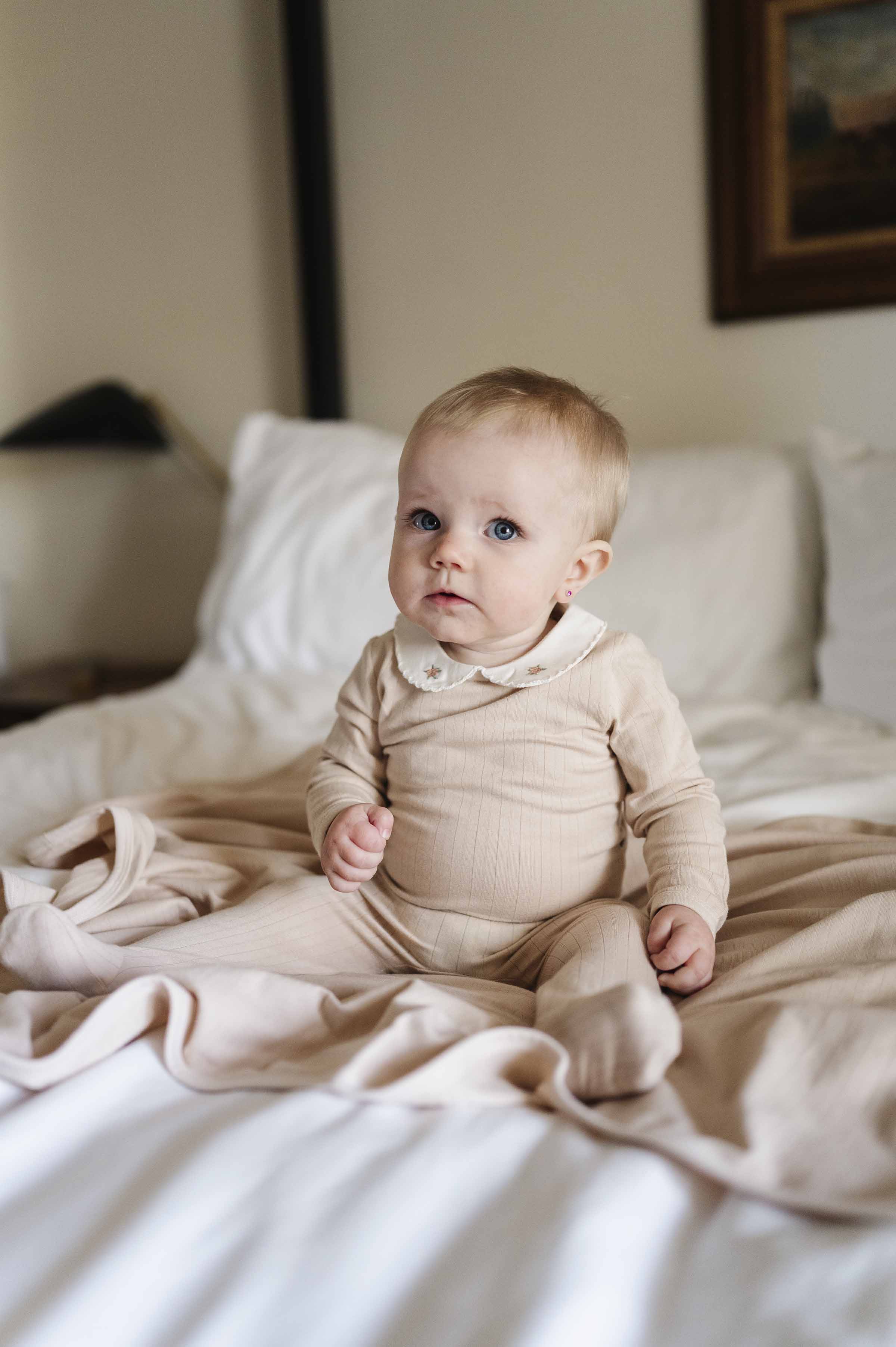 Coffret De Luxe Naissance en Coton Nervuré Rosebud