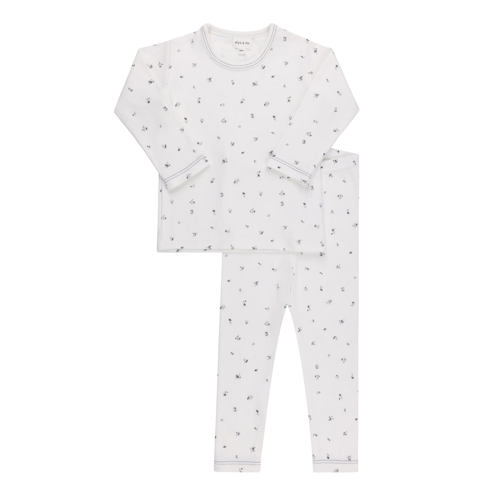 Ensemble Lounge en Coton Biologique motif Fleurs et Feuilles