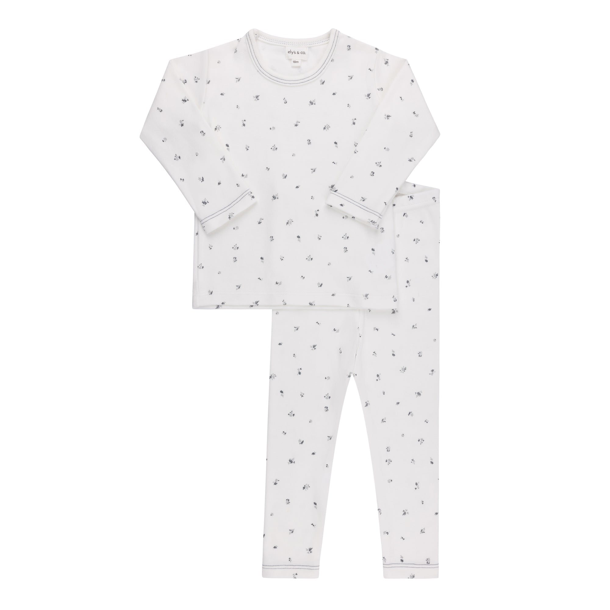 Ensemble Lounge en Coton Biologique motif Fleurs et Feuilles