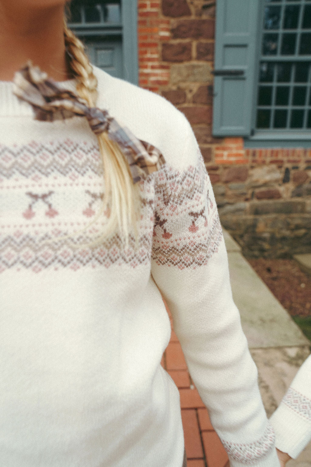 Pull-over pour fille – Ivoire mauve
