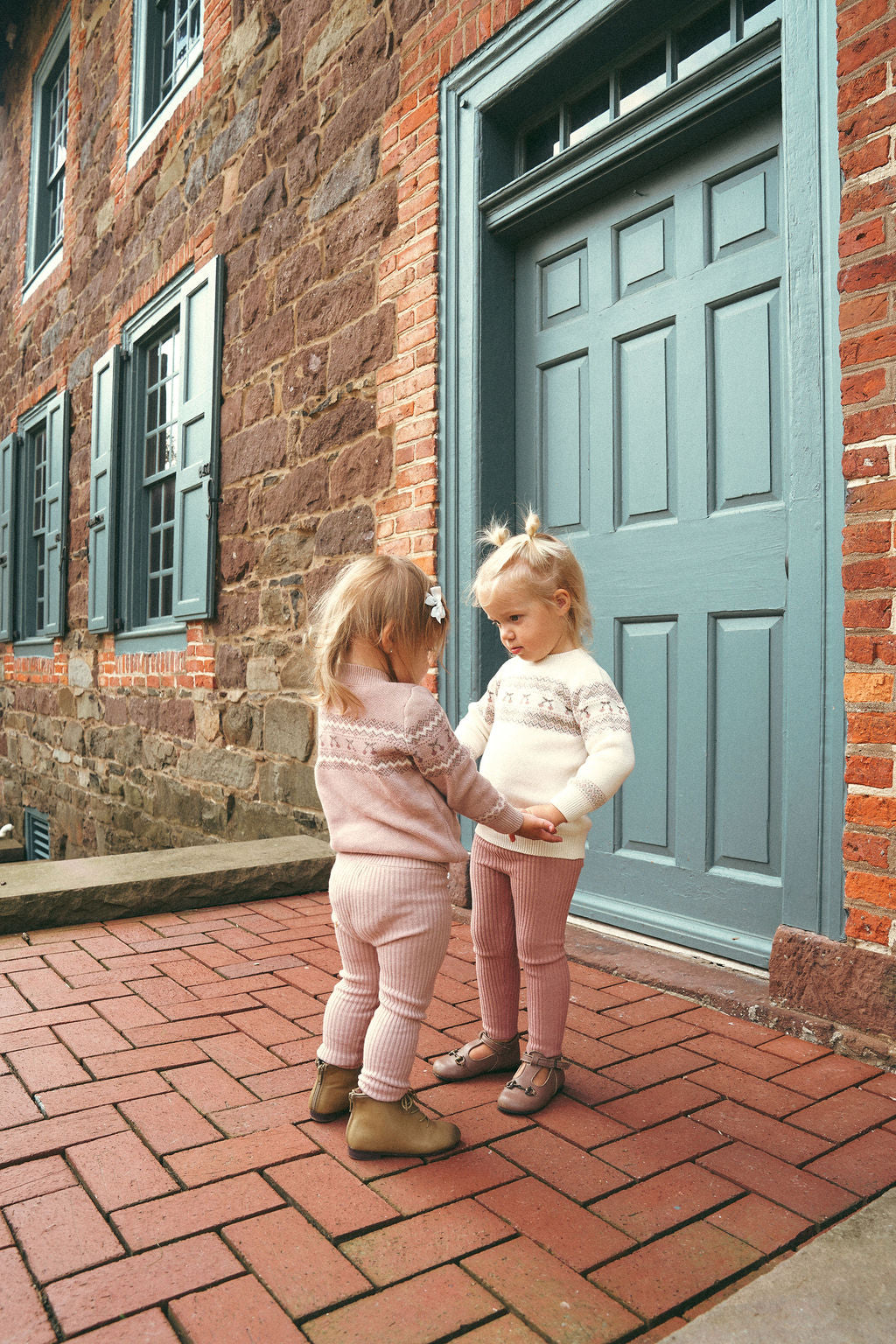 Ensemble 2 pièces pour petites filles – Ivoire Mauve