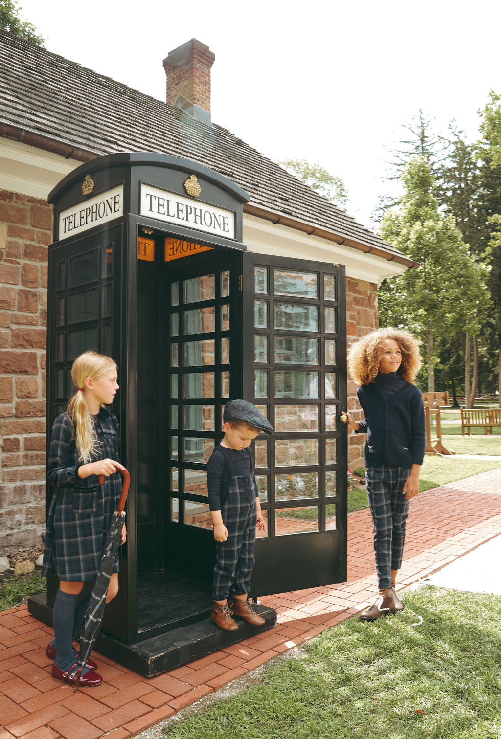 Robe Fille – Bleue – À Carreaux