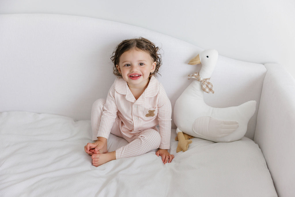 Pyjama Fille – Rose – Peluche Vichy