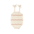 Salopette en tricot Girls Wave – Ivoire/Rose