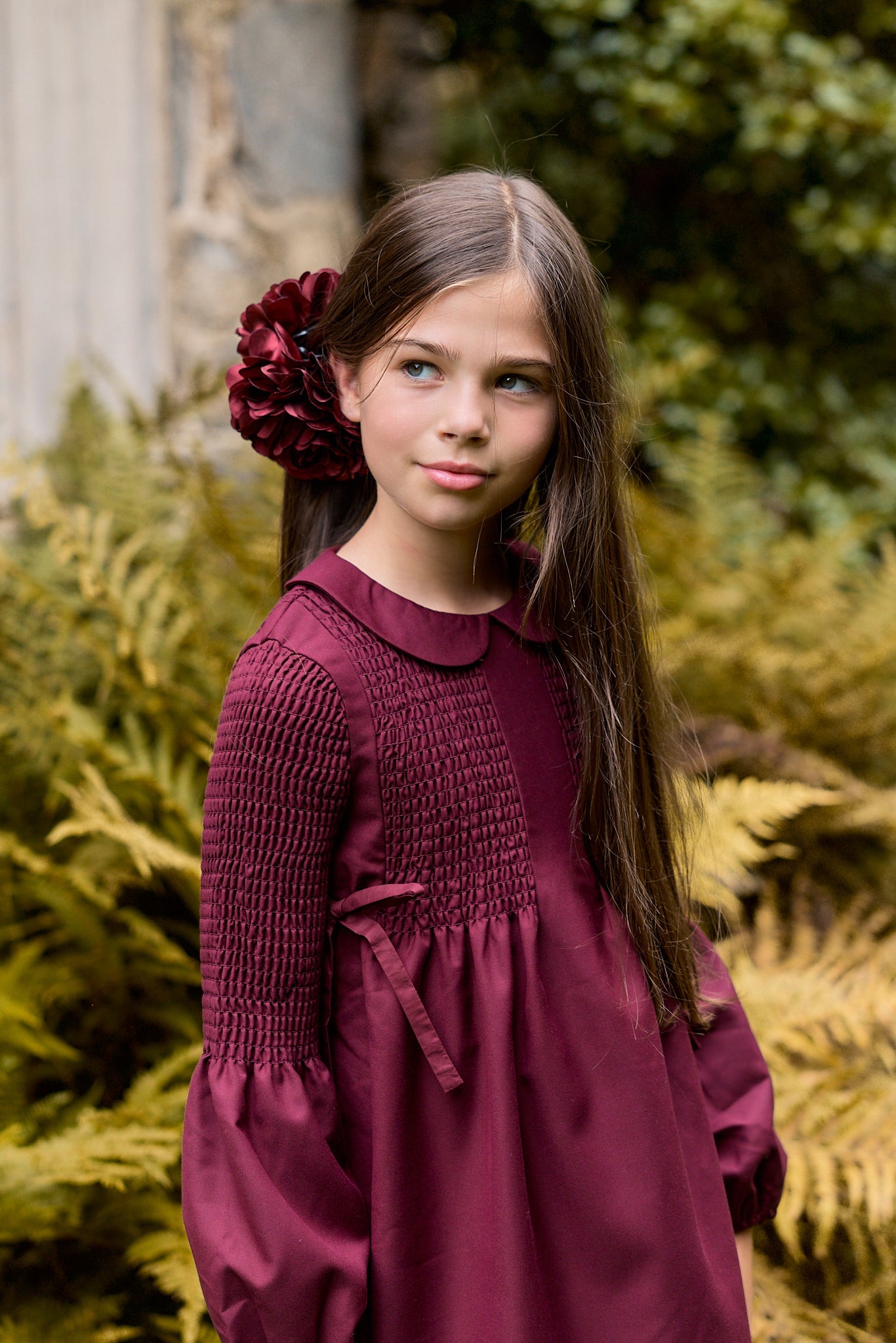 Robe Fille – Bordeaux – Chevrons